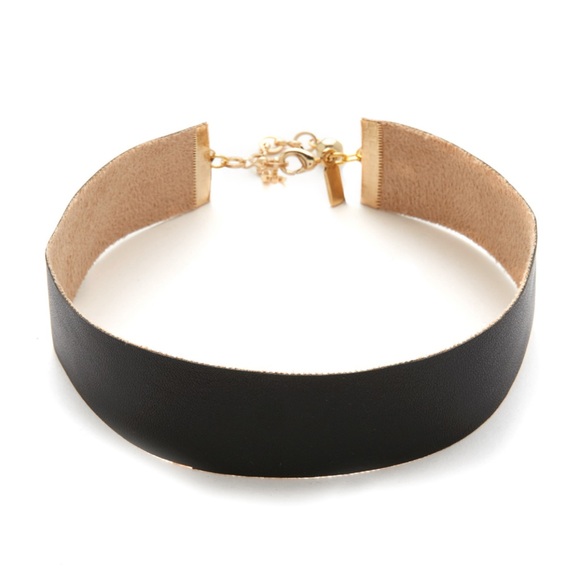 VANESSA MONEY Black Leather Ella Choker Necklace - Picture 2 of 3